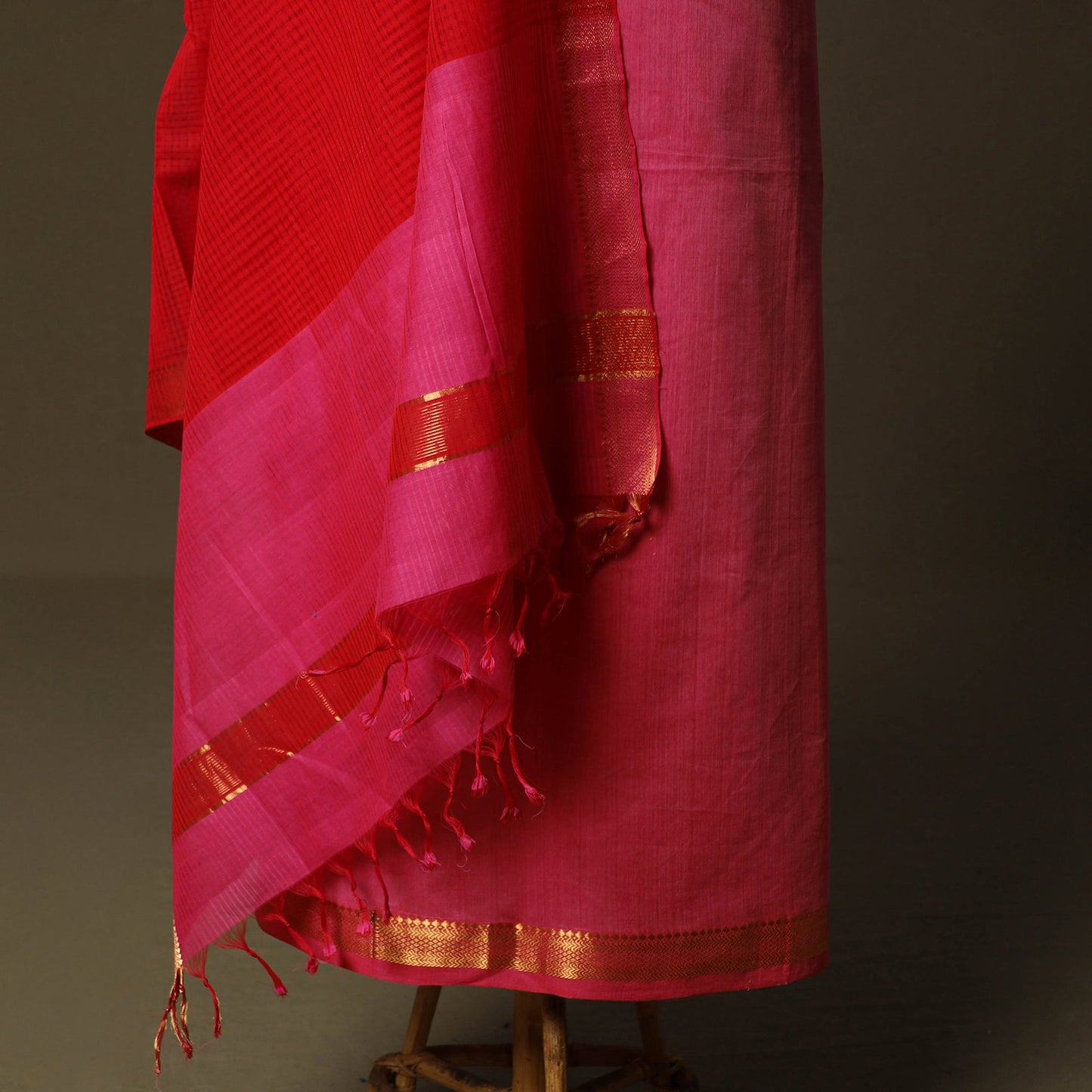 Handloom cotton mangalagiri 3pc unstitched dress material