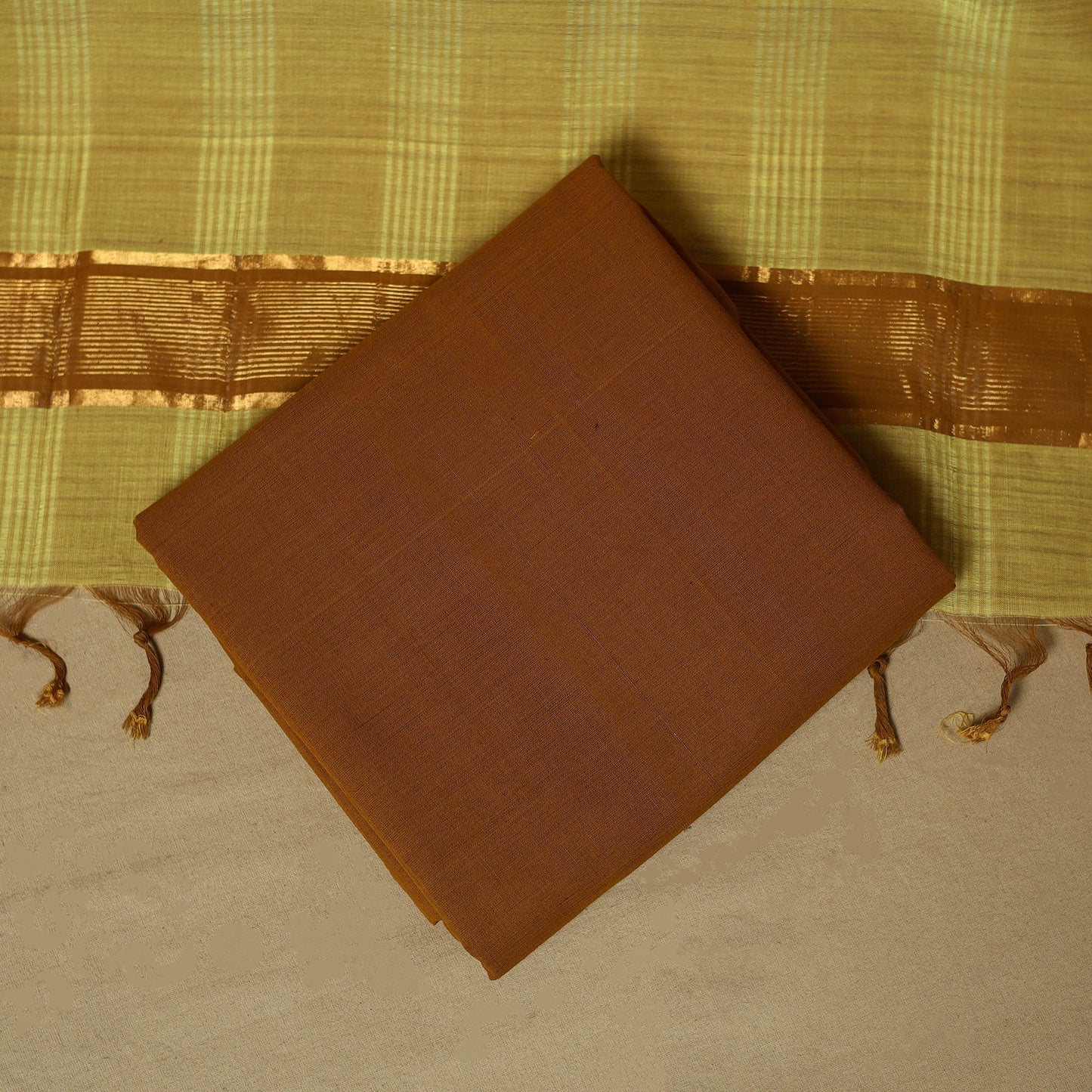 Handloom cotton mangalagiri 3pc unstitched dress material