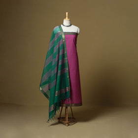 Handloom cotton mangalagiri 3pc unstitched dress material