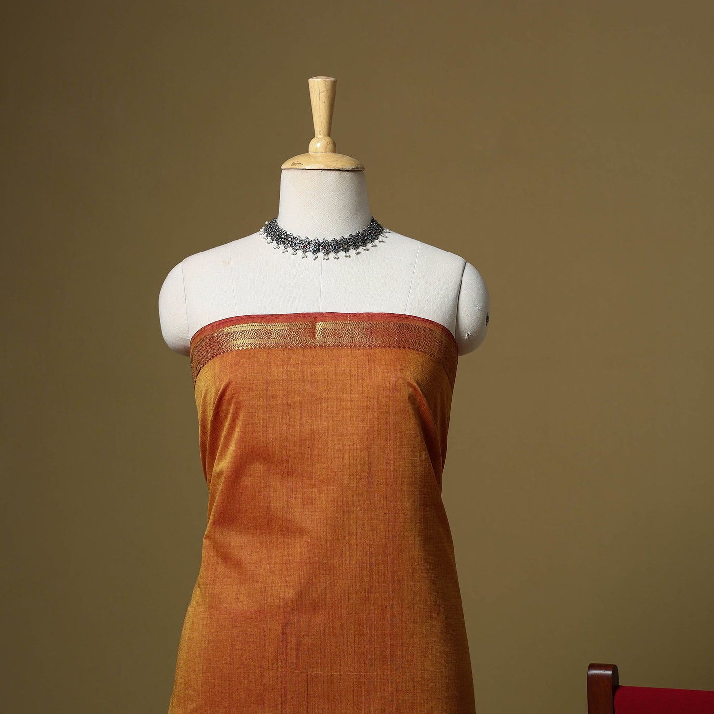 Handloom cotton mangalagiri 3pc unstitched dress material