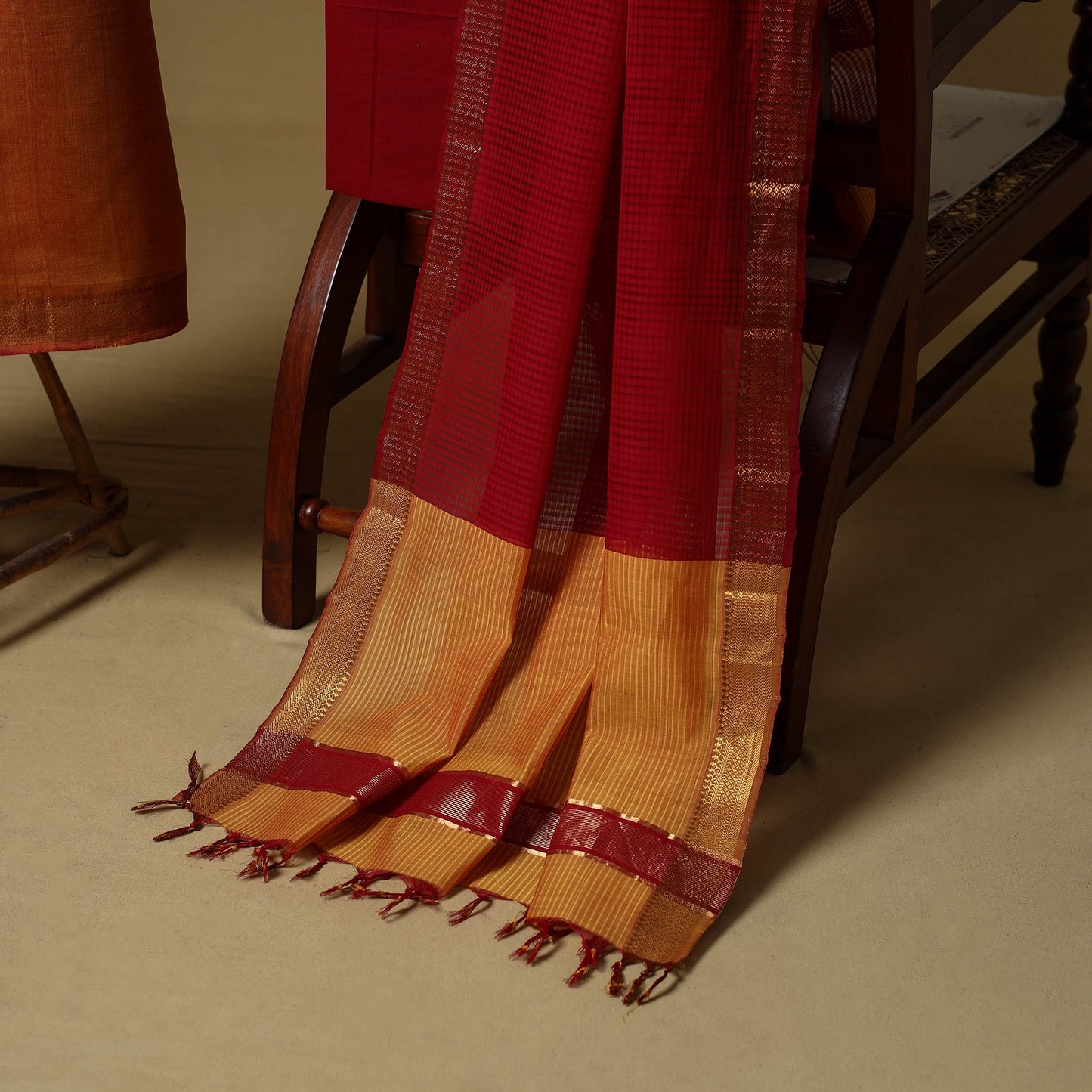 Handloom cotton mangalagiri 3pc unstitched dress material