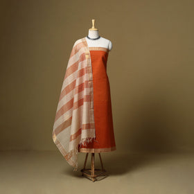 Handloom cotton mangalagiri 3pc unstitched dress material