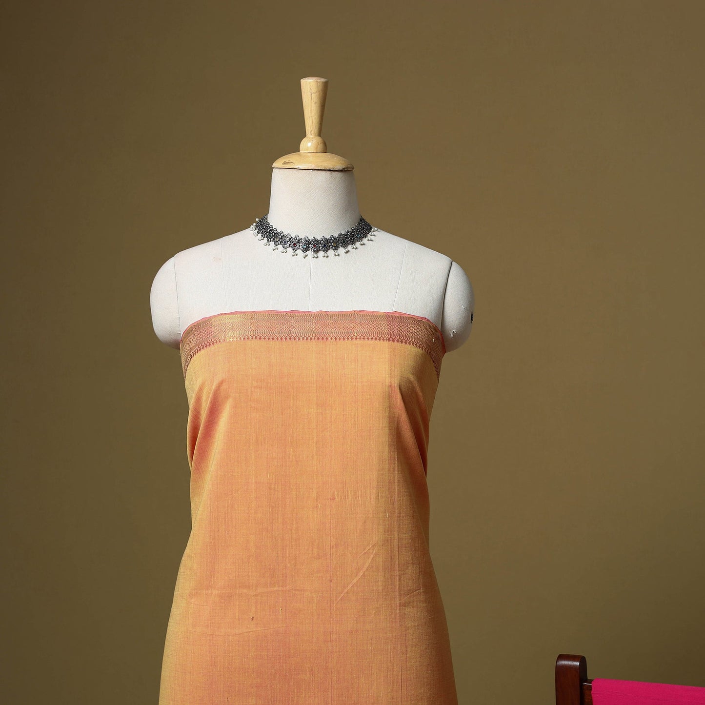 Handloom cotton mangalagiri 3pc unstitched dress material