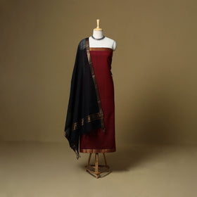 Handloom cotton mangalagiri 3pc unstitched dress material