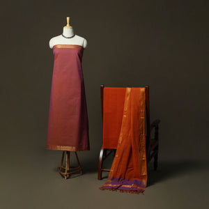 Handloom cotton mangalagiri 3pc unstitched dress material