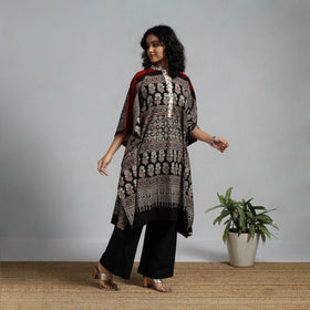Handloom cotton natural dyed medium kaftan 03 - handcrafted
