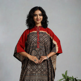 Handloom cotton natural dyed medium kaftan 04 - handcrafted