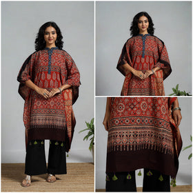 Handloom cotton natural dyed medium kaftan 05 - handcrafted