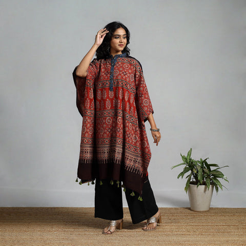 Handloom cotton natural dyed medium kaftan 05 - handcrafted