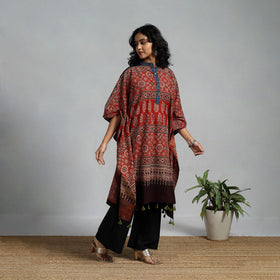 Handloom cotton natural dyed medium kaftan 05 - handcrafted
