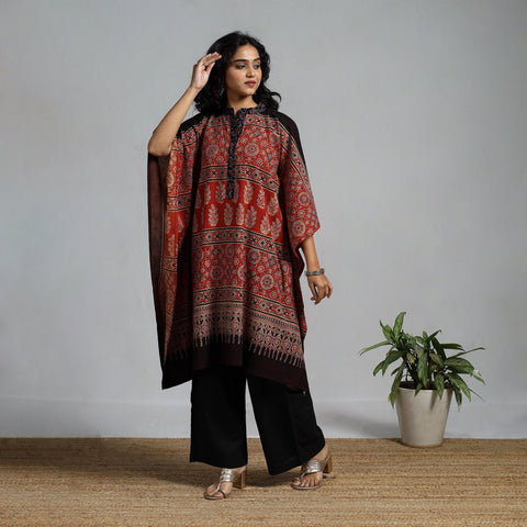 Handloom cotton natural dyed medium kaftan 06 - handcrafted