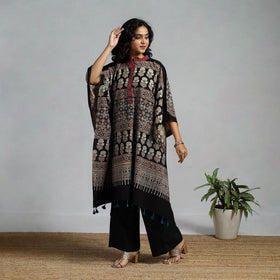 Handloom cotton natural dyed medium kaftan 08 - handcrafted