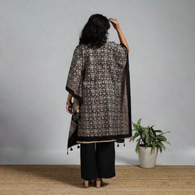 Handloom cotton natural dyed medium kaftan 08 - handcrafted