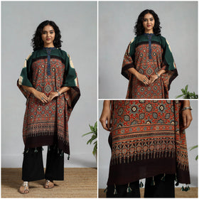 Handloom cotton natural dyed medium kaftan 09 - handcrafted