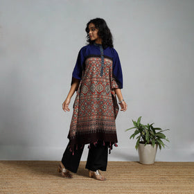 Handloom cotton natural dyed medium kaftan 10 - handcrafted