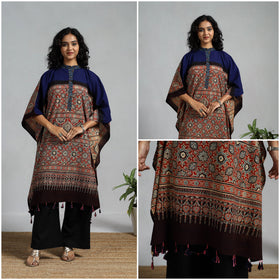 Handloom cotton natural dyed medium kaftan 10 - handcrafted