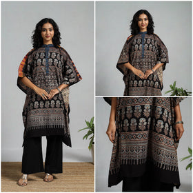 Handloom cotton natural dyed medium kaftan 12 - handcrafted