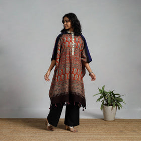 Handloom cotton natural dyed medium kaftan 14 - handcrafted