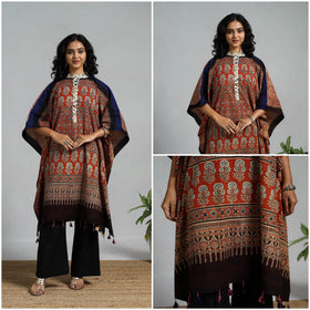 Handloom cotton natural dyed medium kaftan 14 - handcrafted