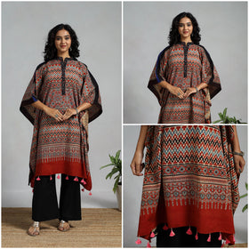 Handloom cotton natural dyed medium kaftan 15 - handcrafted