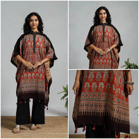 Handloom cotton natural dyed medium kaftan 16 - handcrafted