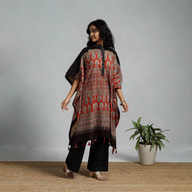 Handloom cotton natural dyed medium kaftan 16 - handcrafted