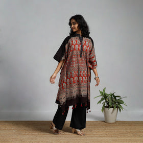 Handloom cotton natural dyed medium kaftan 18 - handcrafted