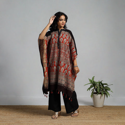 Handloom cotton natural dyed medium kaftan 18 - handcrafted