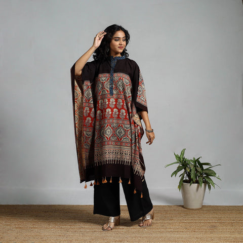 Handloom cotton natural dyed medium kaftan 19 - handcrafted