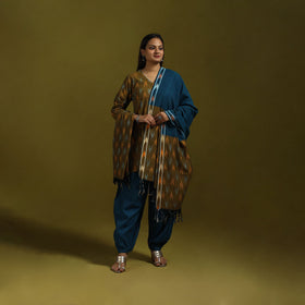 Handloom cotton pochampally ikat 3pc kurta set for women 03