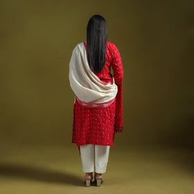 Handloom cotton pochampally ikat 3pc kurta set for women 07