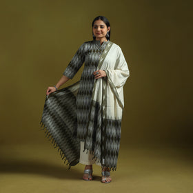 Handloom cotton pochampally ikat 3pc kurta set for women 11