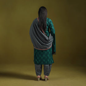 Handloom cotton pochampally ikat 3pc kurta set for women 20