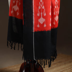 Handloom cotton pochampally ikat dupatta 01 - handcrafted