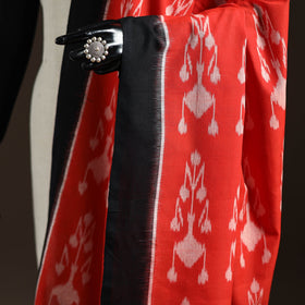 Handloom cotton pochampally ikat dupatta 01 - handcrafted