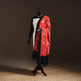 Handloom cotton pochampally ikat dupatta 01 - handcrafted