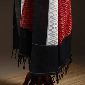 Handloom cotton pochampally ikat dupatta 02 - handcrafted