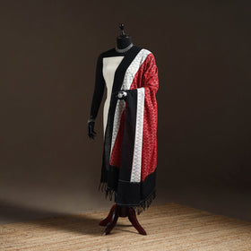 Handloom cotton pochampally ikat dupatta 02 - handcrafted