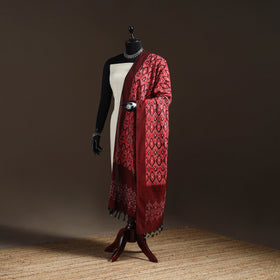 Handloom cotton pochampally ikat dupatta 08 - handcrafted