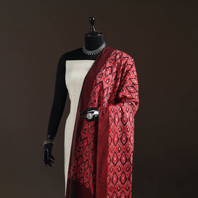 Handloom cotton pochampally ikat dupatta 08 - handcrafted