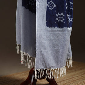 Handloom cotton pochampally ikat dupatta 13 - handcrafted