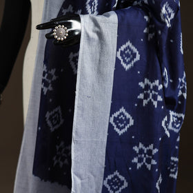 Handloom cotton pochampally ikat dupatta 13 - handcrafted