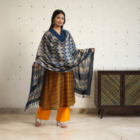 Handloom cotton pochampally ikat kurta set (set of 3) 02