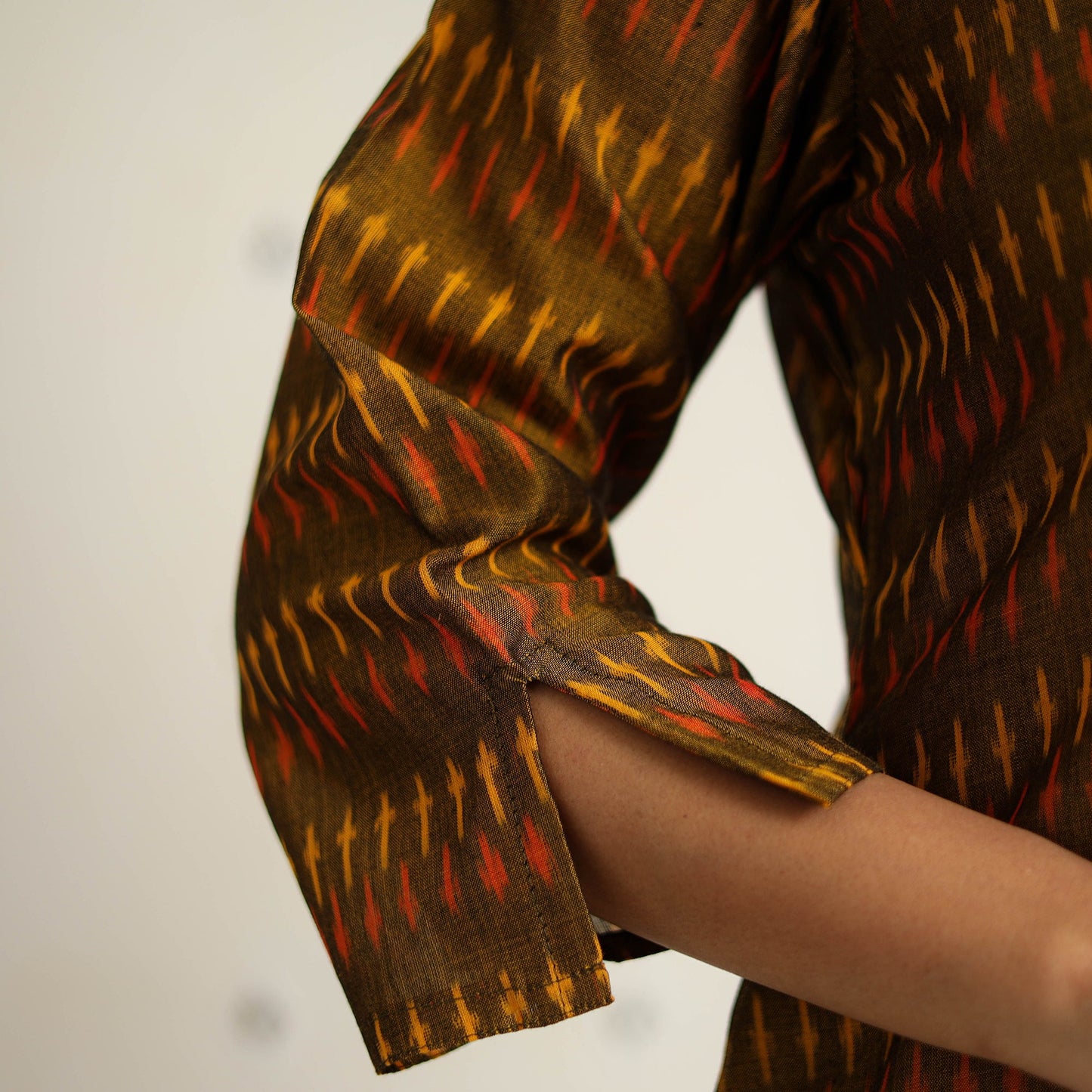 Handloom cotton pochampally ikat kurta set (set of 3) 02