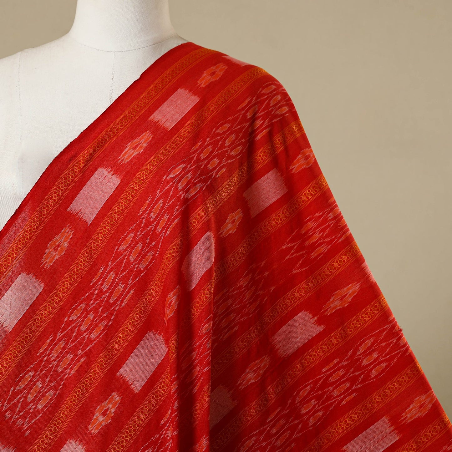 Handloom cotton sambalpuri ikat fabric 04 - handcrafted