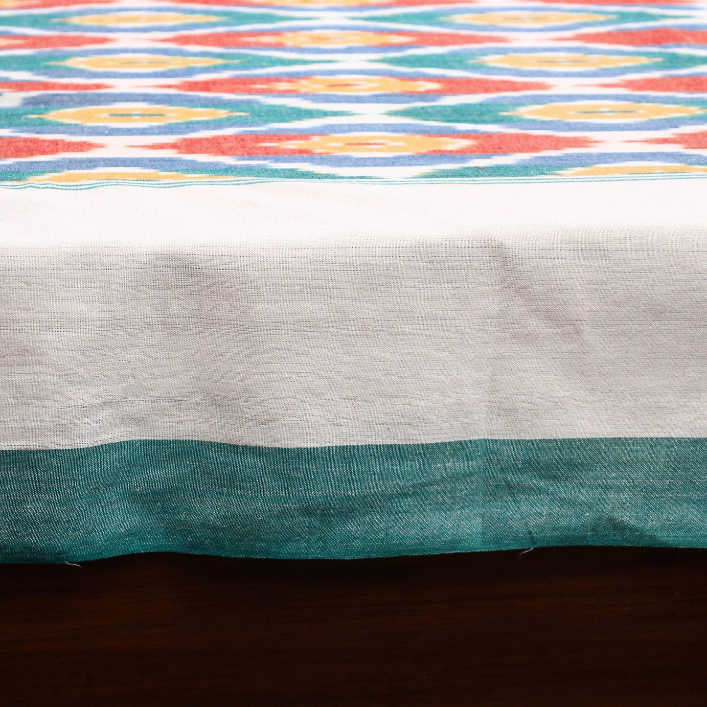 Handloom cotton single pochampally ikat bed sheet (90 x 60