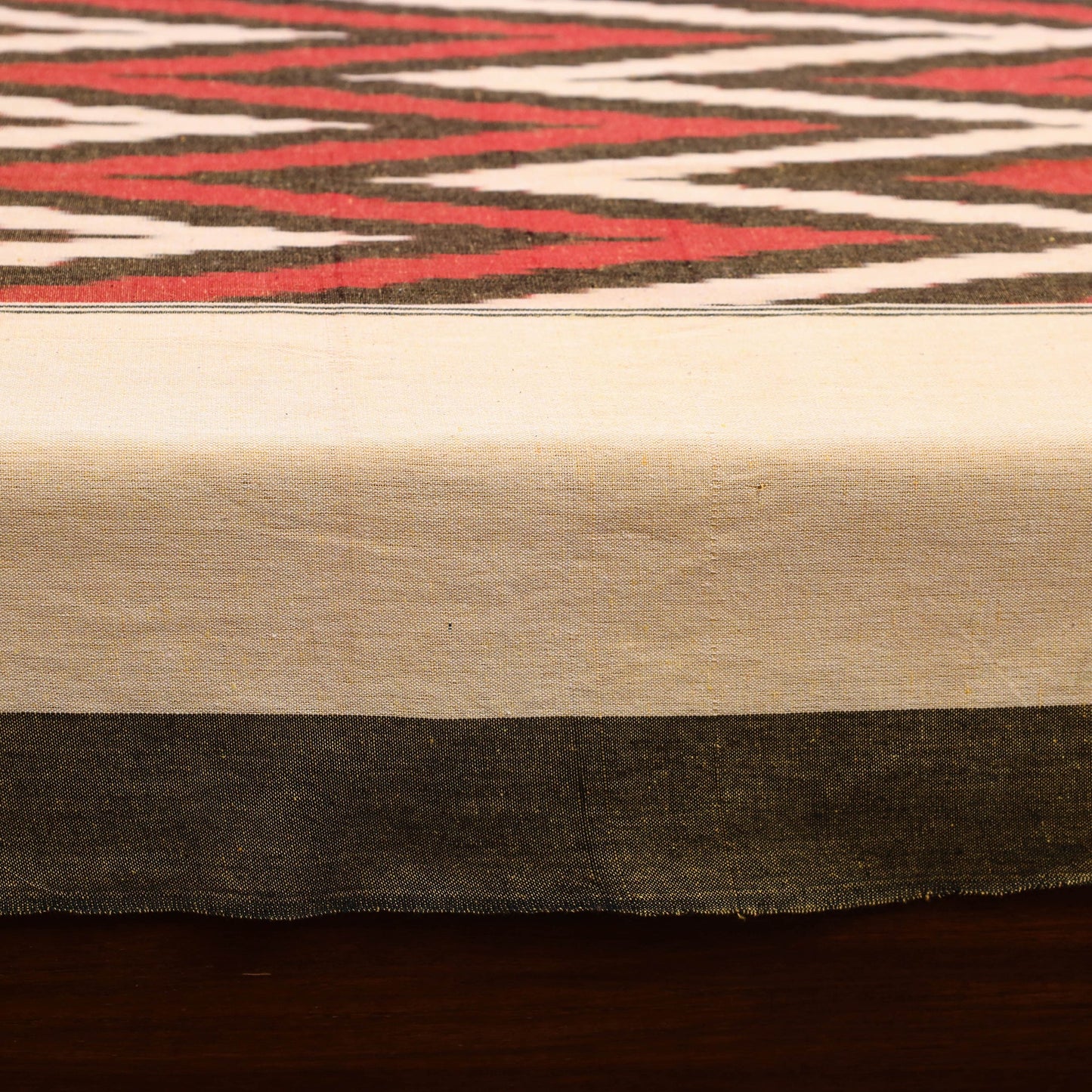 Handloom cotton single pochampally ikat bed sheet (90 x 60