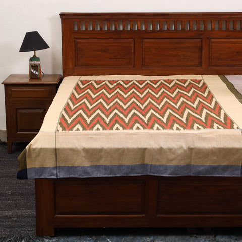 Handloom cotton single pochampally ikat bed sheet (90 x 60