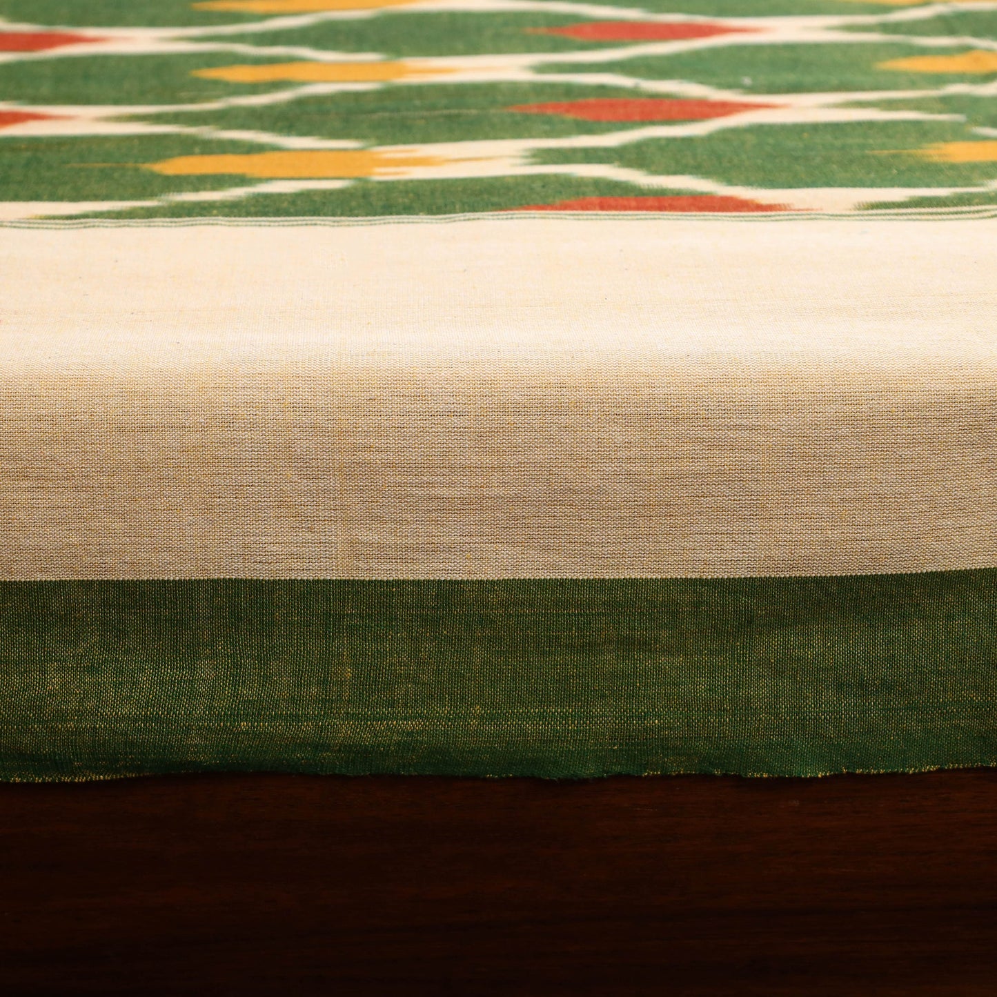 Handloom cotton single pochampally ikat bed sheet (90 x 60