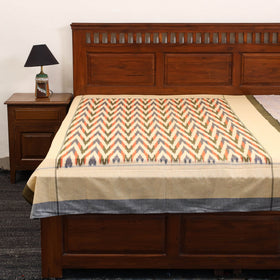 Handloom cotton single pochampally ikat bed sheet (90 x 60